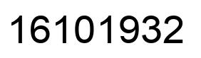 Número 16101932 imagen negro
