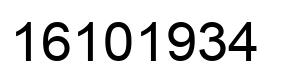 Número 16101934 imagen negro