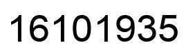Número 16101935 imagen negro
