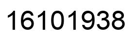 Número 16101938 imagen negro