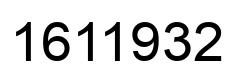 Number 1611932 black image