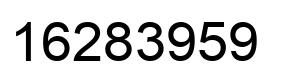 Number 16283959 black image