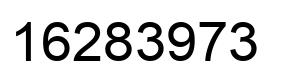 Number 16283973 black image