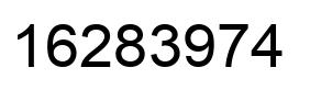 Number 16283974 black image