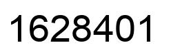 Number 1628401 black image