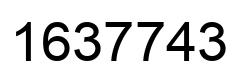 Number 1637743 black image