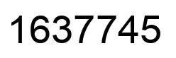 Number 1637745 black image
