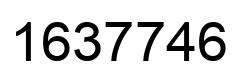 Number 1637746 black image