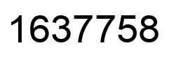 Number 1637758 black image