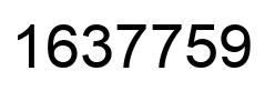 Number 1637759 black image