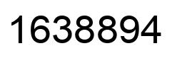 Number 1638894 black image