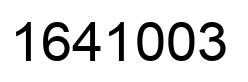 Number 1641003 black image