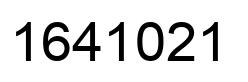 Number 1641021 black image