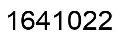 Number 1641022 black image