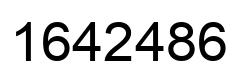 Number 1642486 black image