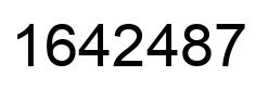 Number 1642487 black image
