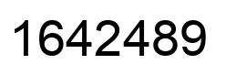 Number 1642489 black image