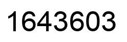 Number 1643603 black image