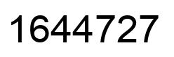 Number 1644727 black image
