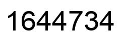 Number 1644734 black image