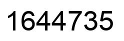 Number 1644735 black image