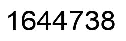 Number 1644738 black image