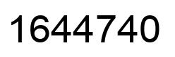 Number 1644740 black image