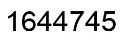 Number 1644745 black image