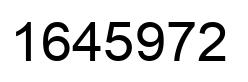 Number 1645972 black image