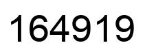 Number 164919 black image