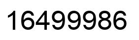 Number 16499986 black image