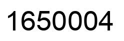 Number 1650004 black image