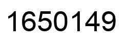 Number 1650149 black image