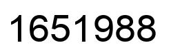 Number 1651988 black image