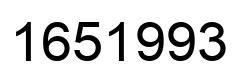 Number 1651993 black image