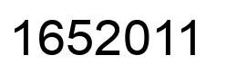 Number 1652011 black image