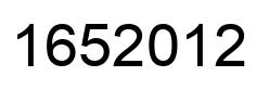Number 1652012 black image