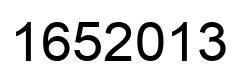 Number 1652013 black image