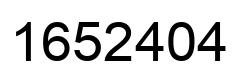 Number 1652404 black image