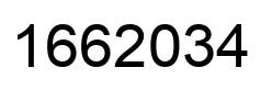 Number 1662034 black image