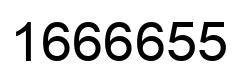 Number 1666655 black image