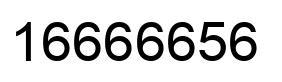 Number 16666656 black image