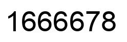 Number 1666678 black image