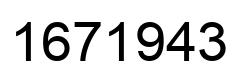 Número 1671943 imagen negro
