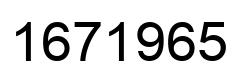 Number 1671965 black image