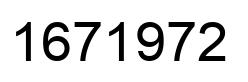 Number 1671972 black image