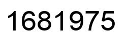 Number 1681975 black image