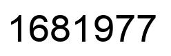 Number 1681977 black image
