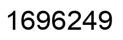 Number 1696249 black image