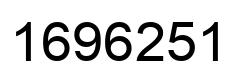 Number 1696251 black image
